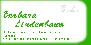 barbara lindenbaum business card